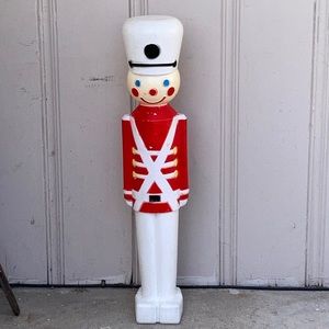 Vintage Christmas Toy Soldier Drummer Boy blow mold light up Union Products 30”